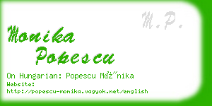 monika popescu business card